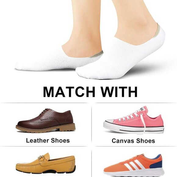 No Show Socks Women Low Socks Non Slip Flat Boat Line 4/8 Pairs - Picture 7 of 7